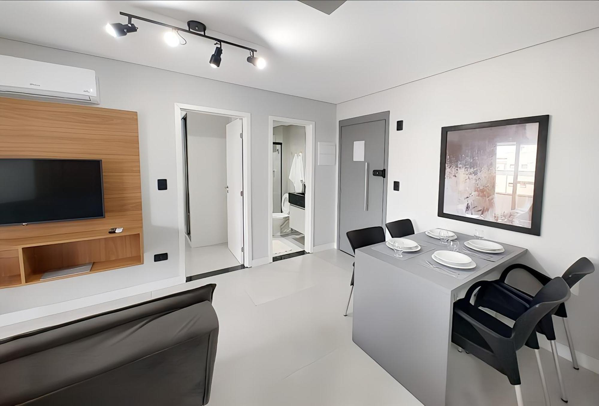 Apto Com Lazer Completo, Piscina, Ar, Mercadinho E Pet Friendly A 1 Min Da Praia Praia Grande (Santos) Luaran gambar