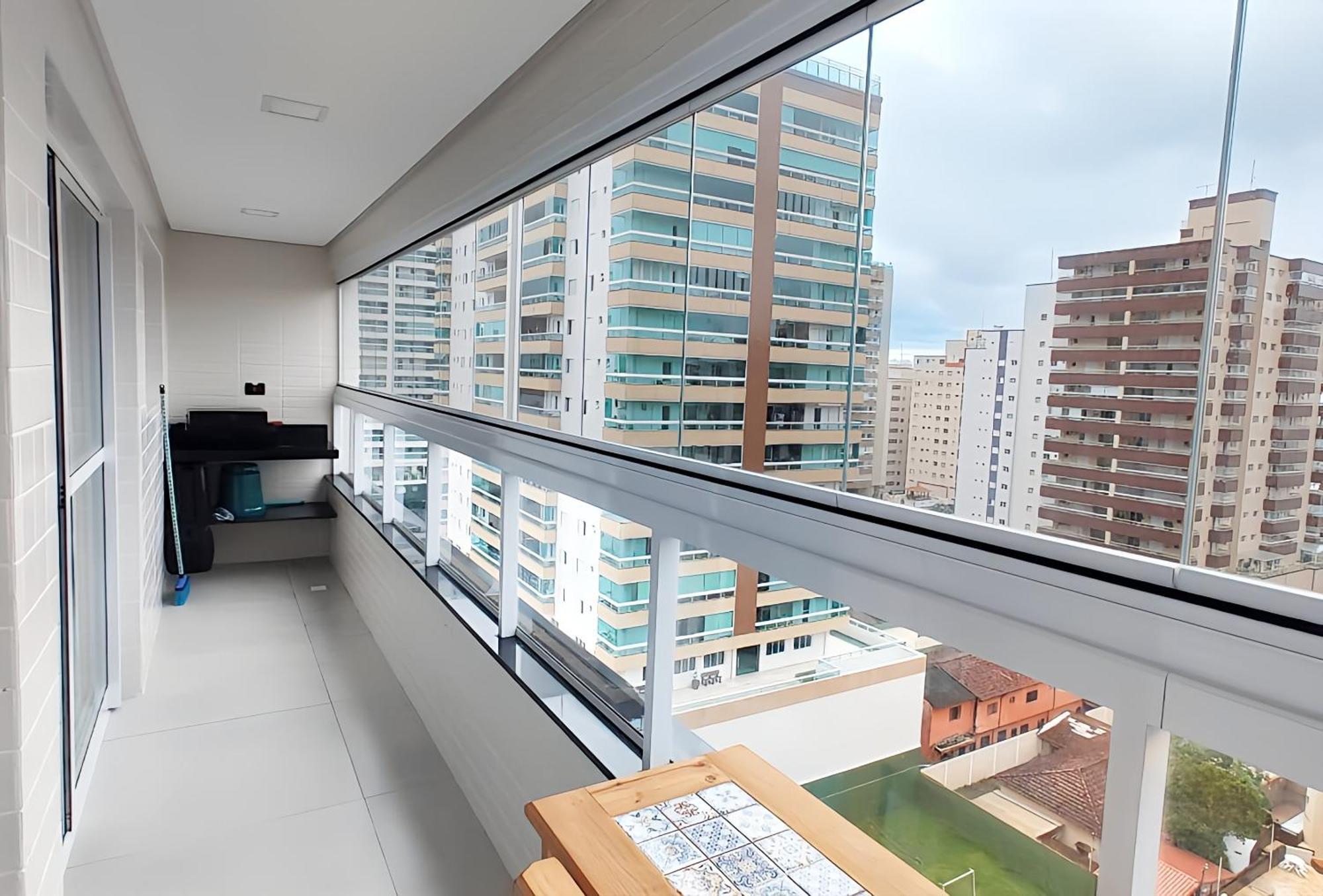 Apto Com Lazer Completo, Piscina, Ar, Mercadinho E Pet Friendly A 1 Min Da Praia Praia Grande (Santos) Luaran gambar